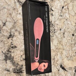 Pink Fast Hair Straightener Brush